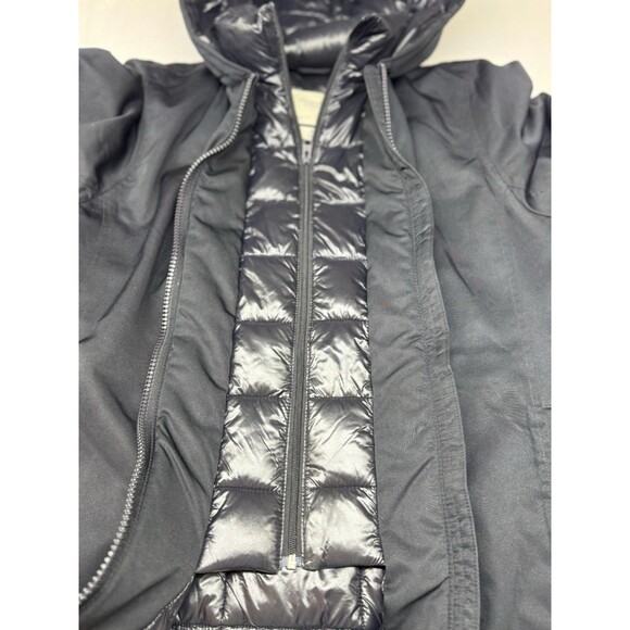 Abercrombie & Fitch 3 In 1 Parka Women's Size L Black Winter Luxe Coat Outerwear - Picture 4 of 13
